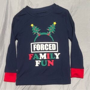 Kids Navy Blue 'Forced Family Fun' Shirt